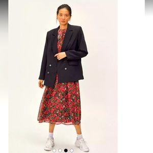 🖤Nasty Gal Oversized Double Breasted Padded Shoulder Blazer, size L